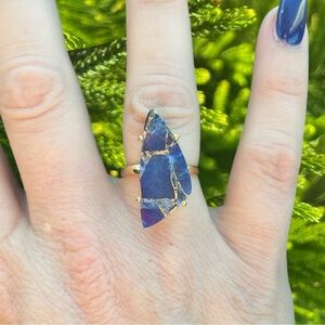 Sapphire Jade Gold Ring